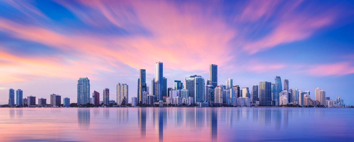 Coastal city skyline at sunset – holiday destinations worldwide