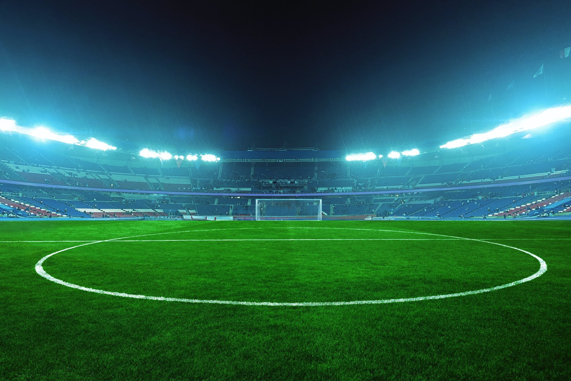 Champions League Final – football under floodlights