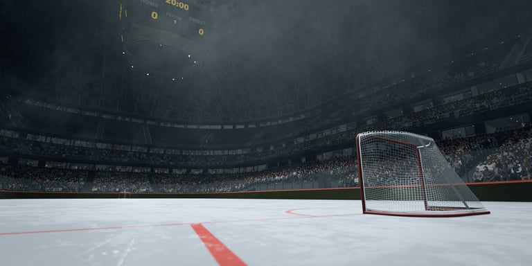 3D ice hockey stadium illustration